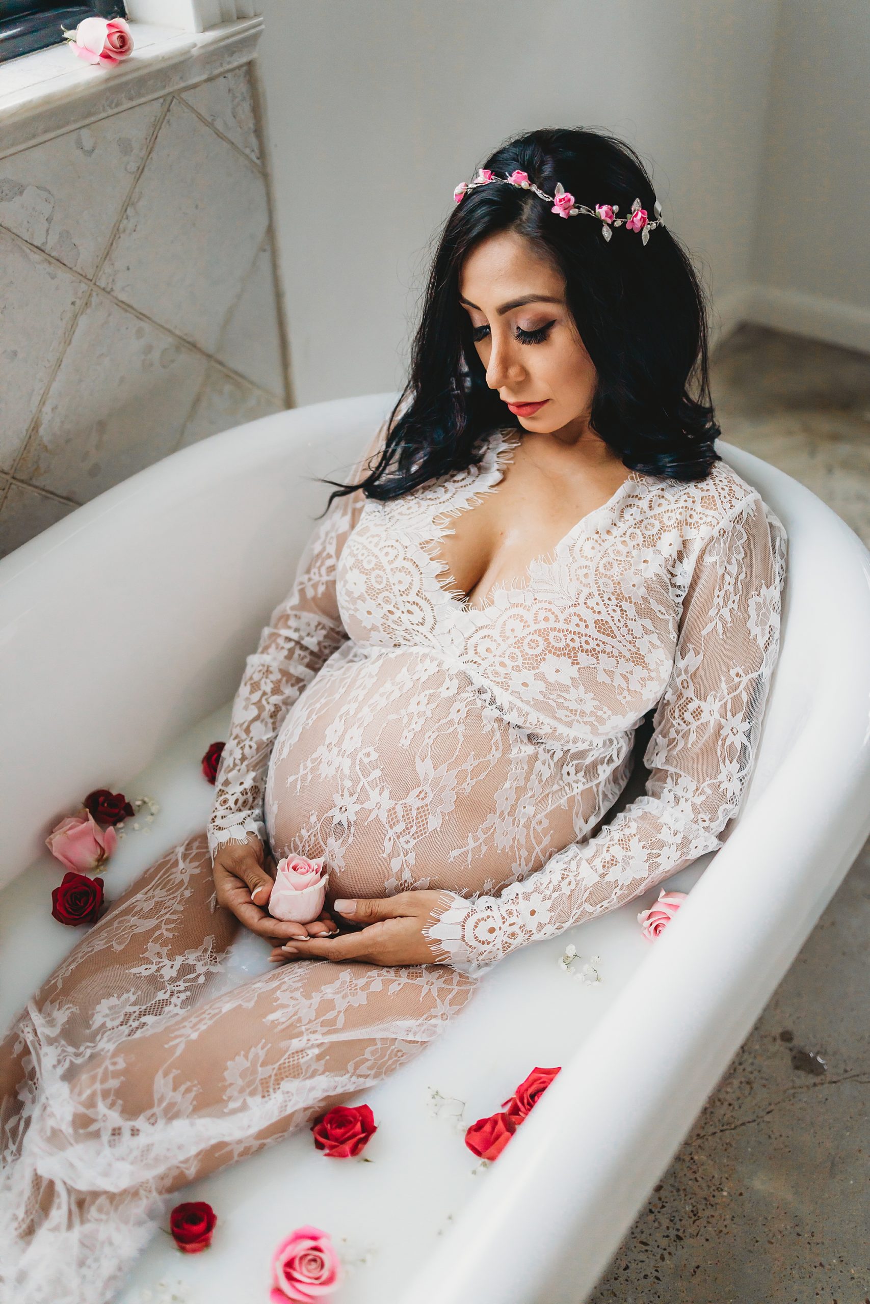 Milk Bath Maternity Photos by Dazzling Diva Photography